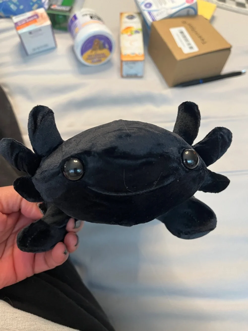 Axolotl Ambystoma Mexicanum Black Plush Stuffed Animal